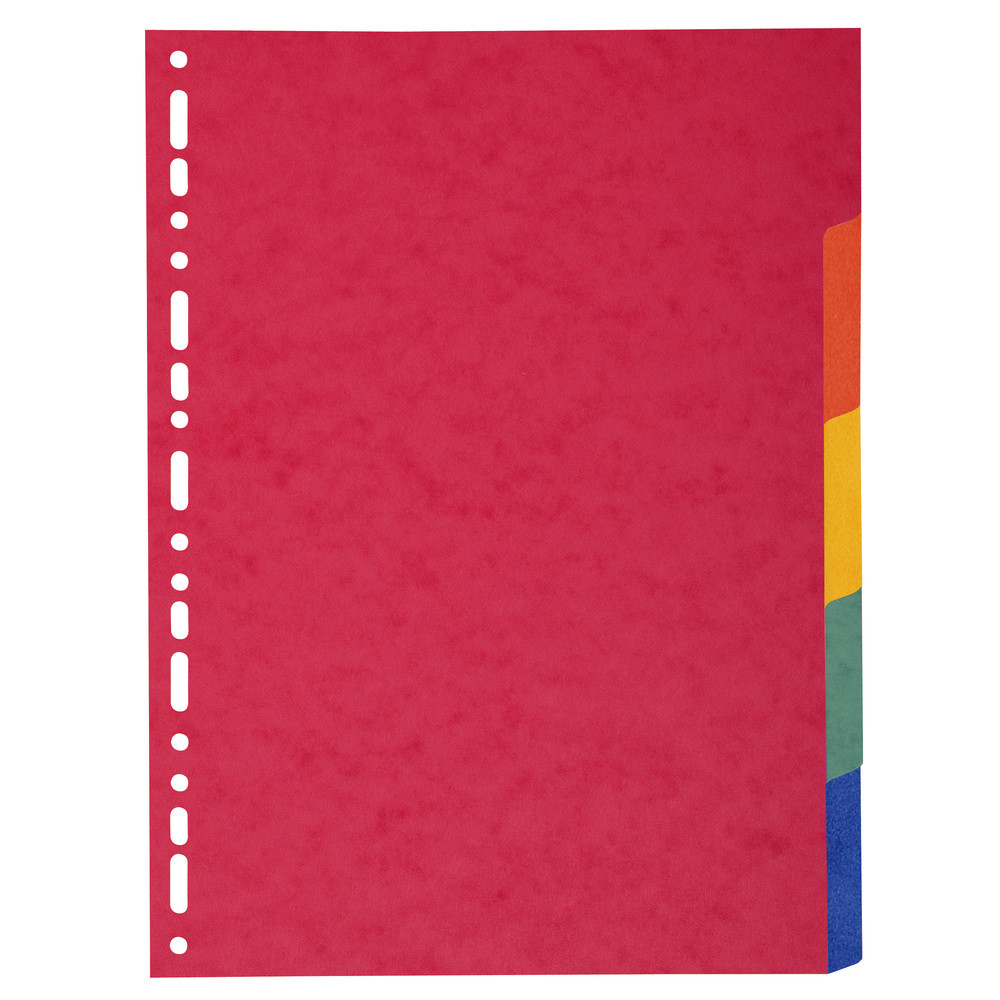 EXACOMPTA Intercalaires carte lustre 225g 5 positions - A4 - Couleurs assorties
