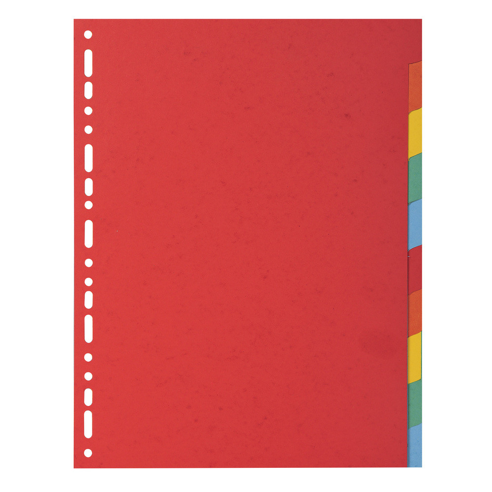EXACOMPTA Intercalaires carte 220g 10 positions - A4 - Couleurs assorties