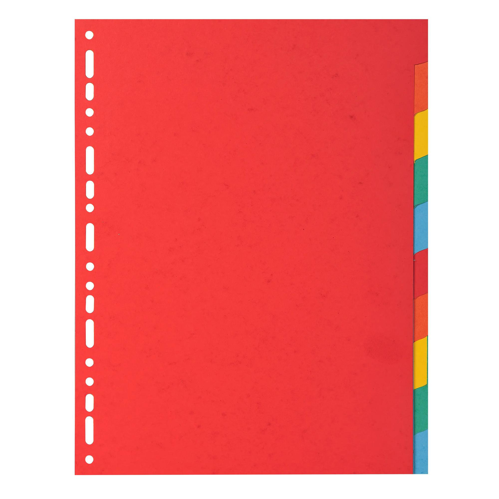 EXACOMPTA Intercalaires carte 220g 10 positions - A4 - Couleurs assorties