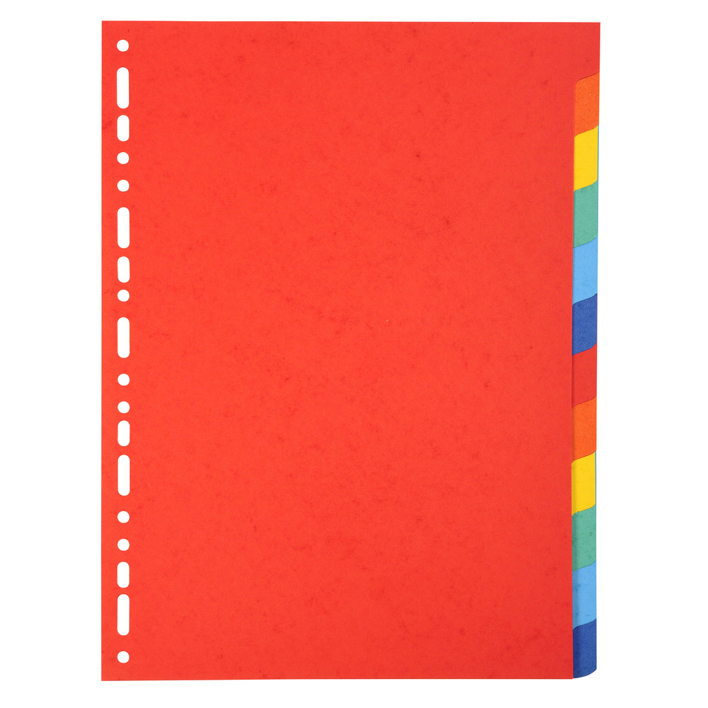 EXACOMPTA Intercalaires carte 220g 12 positions - A4 - Couleurs assorties