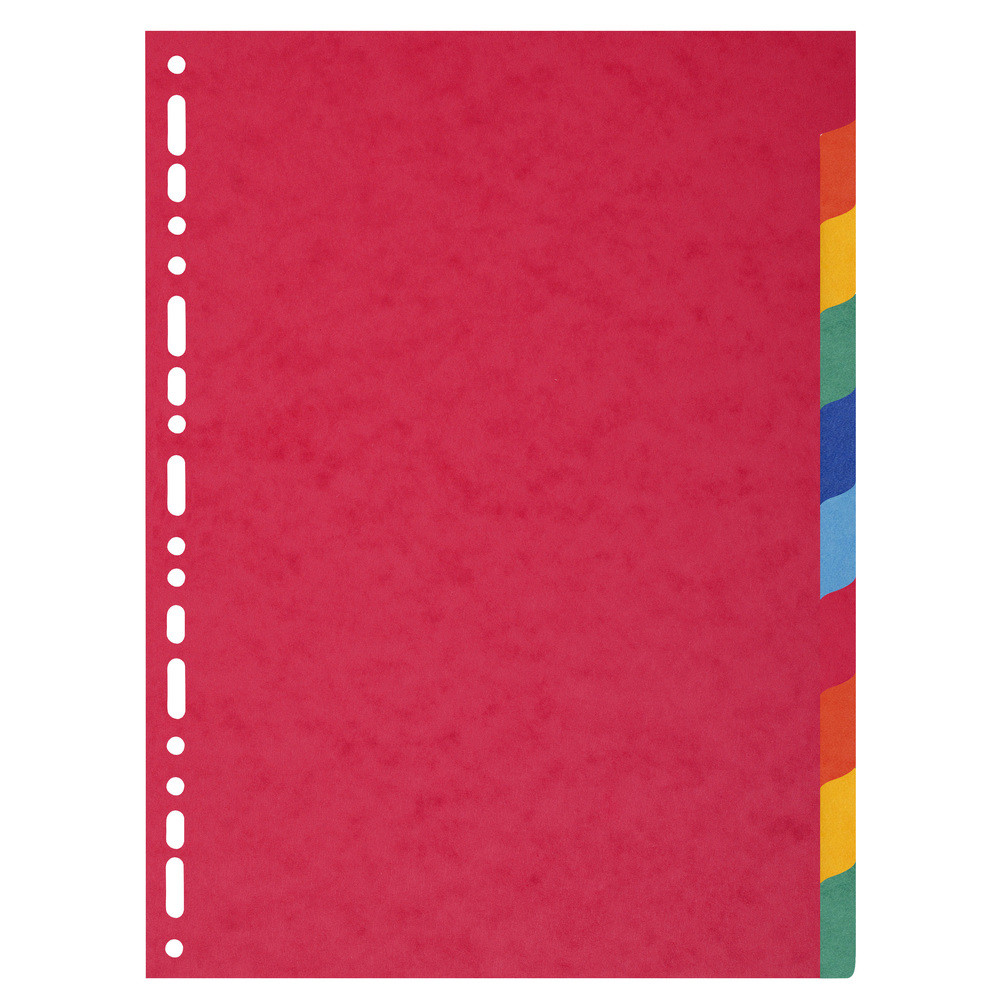 EXACOMPTA Intercalaires carte 220g 10 positions - A4 maxi - Couleurs assorties