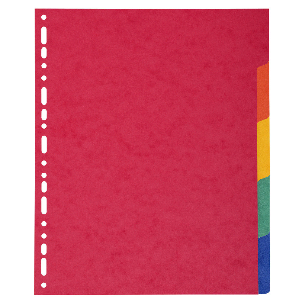 EXACOMPTA Intercalaires en vritable carte lustre souple 225g/m2 FSC avec 5 onglets neutres - Couleurs assorties