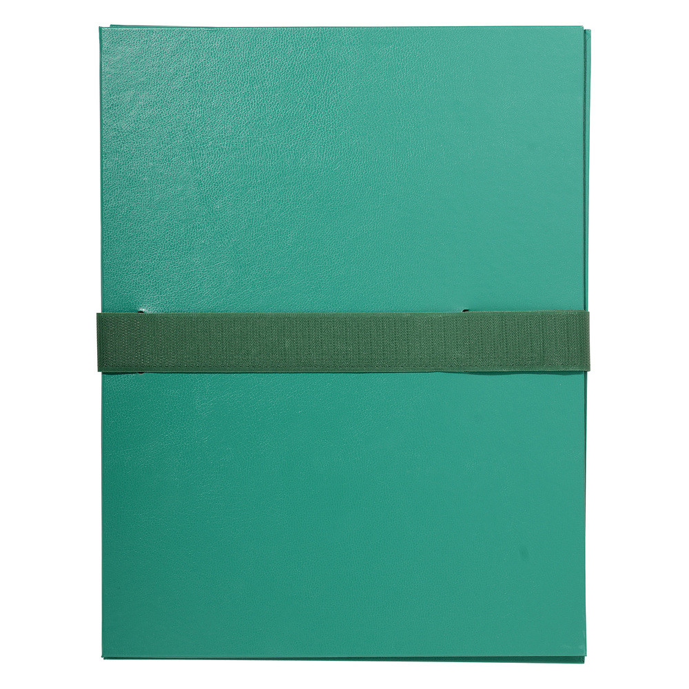 EXACOMPTA Chemise extensible balacron sans rabat sangle scratch - 24x32cm - Vert