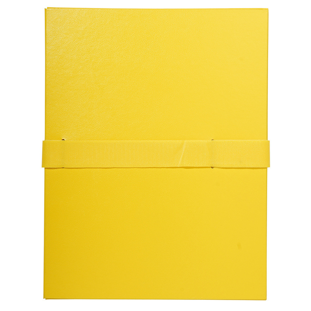 EXACOMPTA Chemise extensible balacron sans rabat sangle scratch - 24x32cm - Jaune
