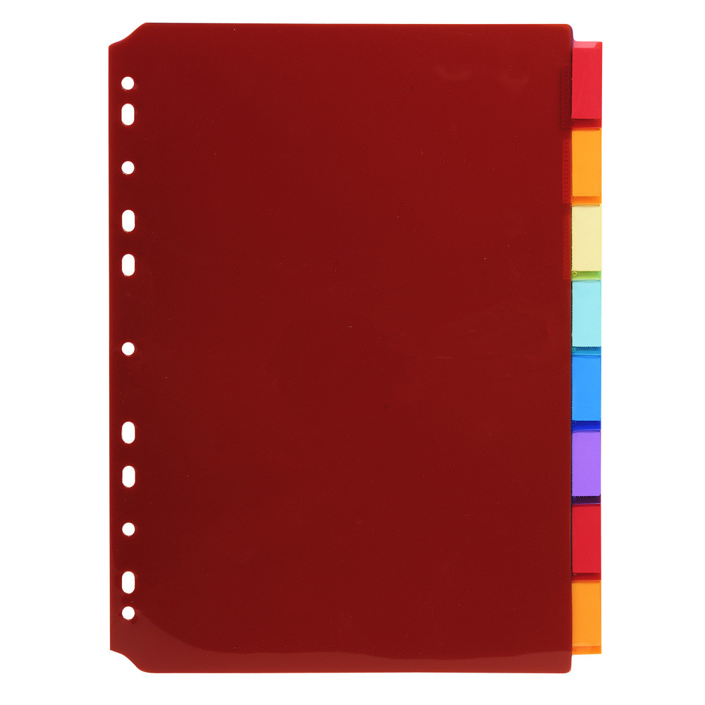 EXACOMPTA Intercalaires PP transparent couleurs avec porte tiquette A4 8 positions - Couleurs assorties