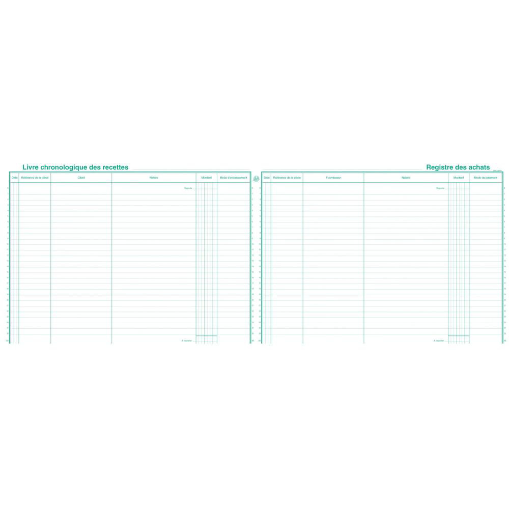 Exacompta Livre Recettes Registre Achats 24x32 cm