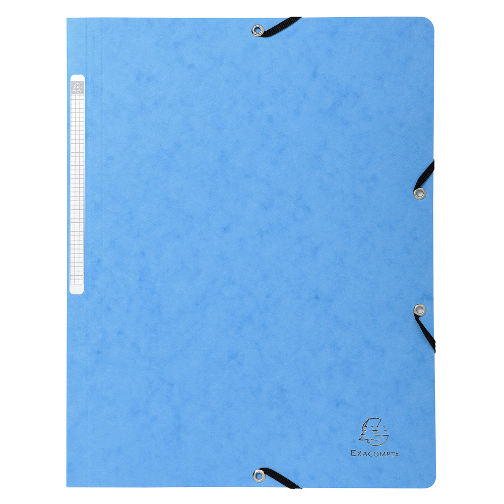 EXACOMPTA Chemise  lastique sans rabat carte lustre 400gm2 - A4 - Turquoise