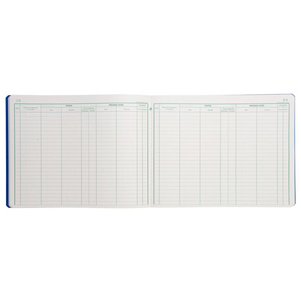 EXACOMPTA Registre 25x32cm Registre des visites 25 lignes 80 pages Couleurs assorties - vue 5