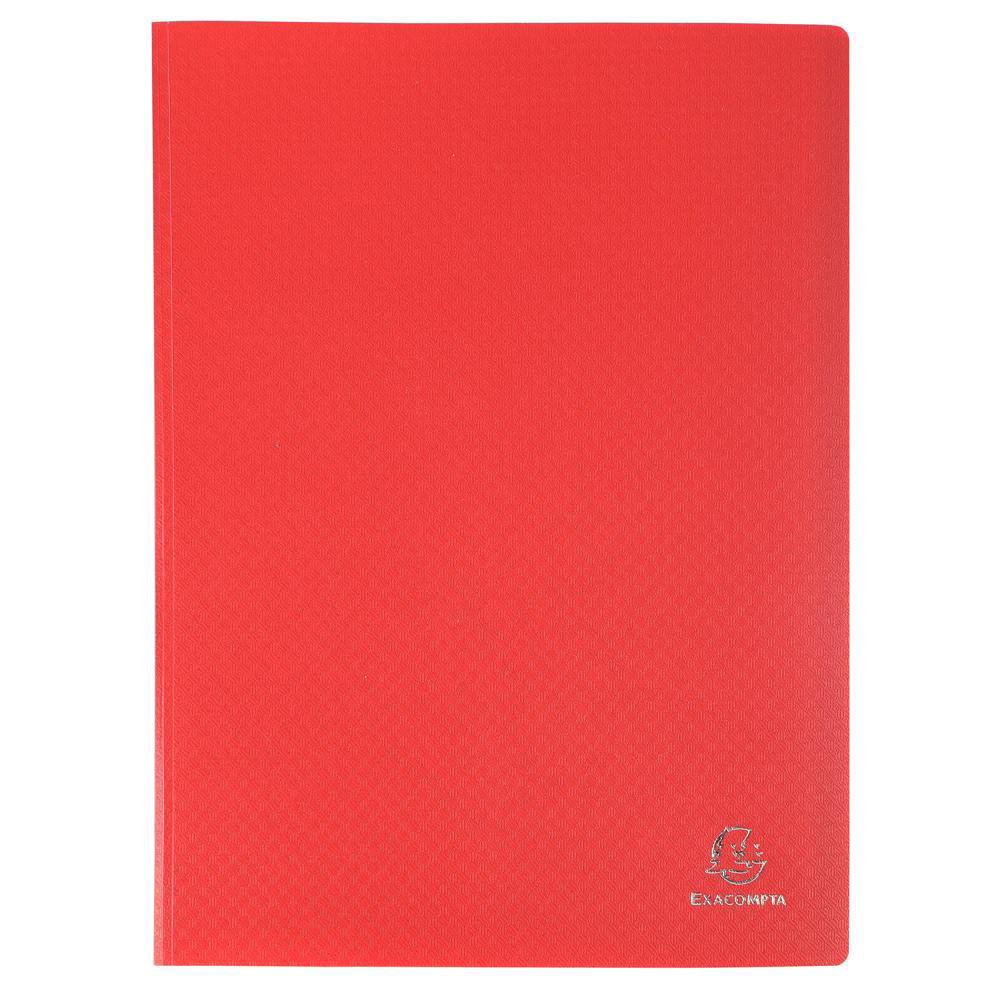 EXACOMPTA Protège-documents en polypropylène souple OPAK 160 vues - A4 - Rouge