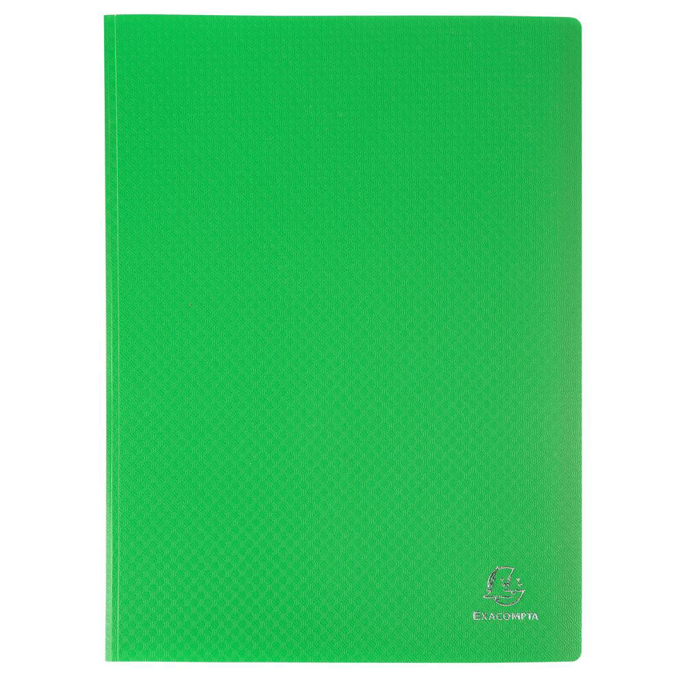 EXACOMPTA Protège-documents en polypropylène 5/10e OPAK pochettes Cristal 40 vues - A4 - Vert clair