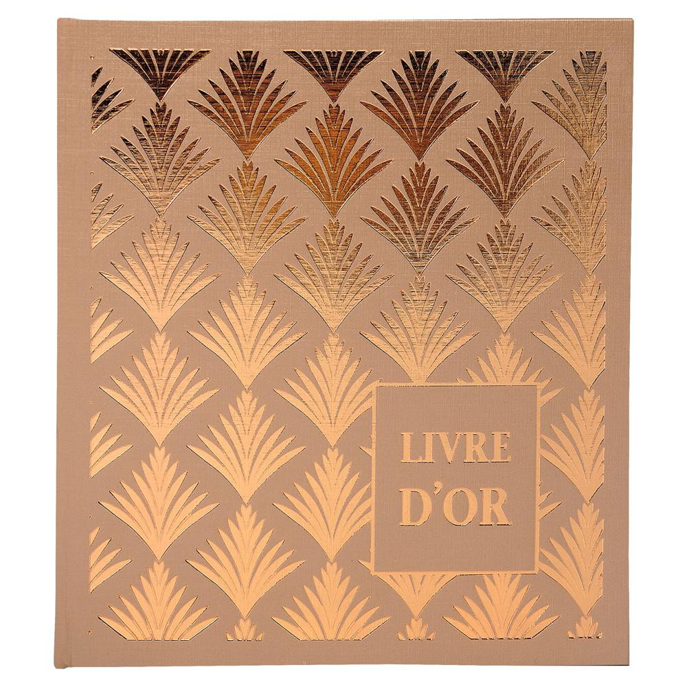 EXACOMPTA Livre d'or 140 pages tranche or Format 21x19cm PALMYRE Nude palmier - vue 4