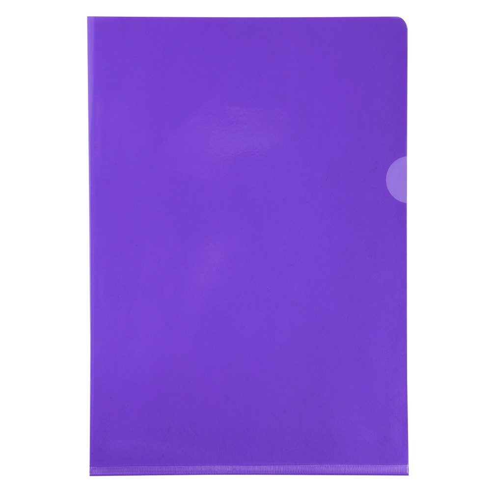 EXACOMPTA Etui carton de 100 pochettes coin PVC lisse haute rsistance 13/100e - A4 - Violet