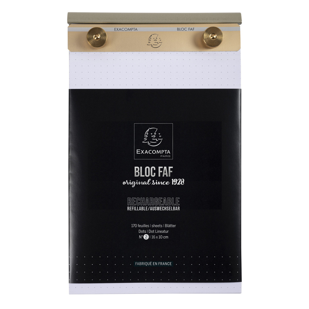 EXACOMPTA BLOC FAF COMPLET 16/10 N 2 DOTS - Blanc