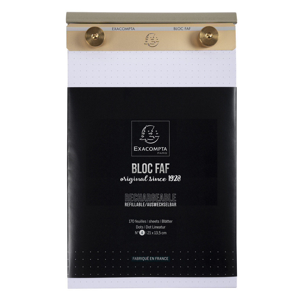 EXACOMPTA BLOC FAF COMPLET 21/13,5 N 4 DOTS - Blanc