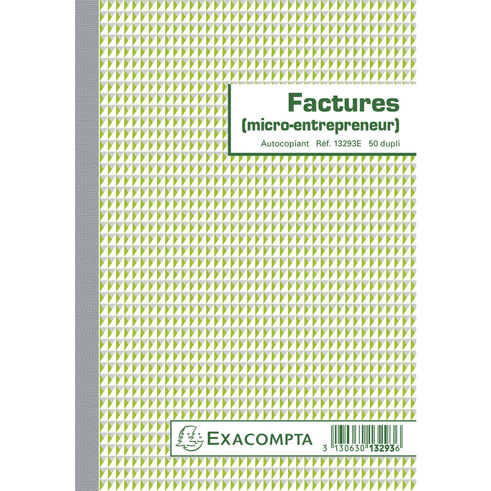 EXACOMPTA Manifolds Factures micro-entrepreneur 21x14,8cm - 50 feuillets autocopiants dupli