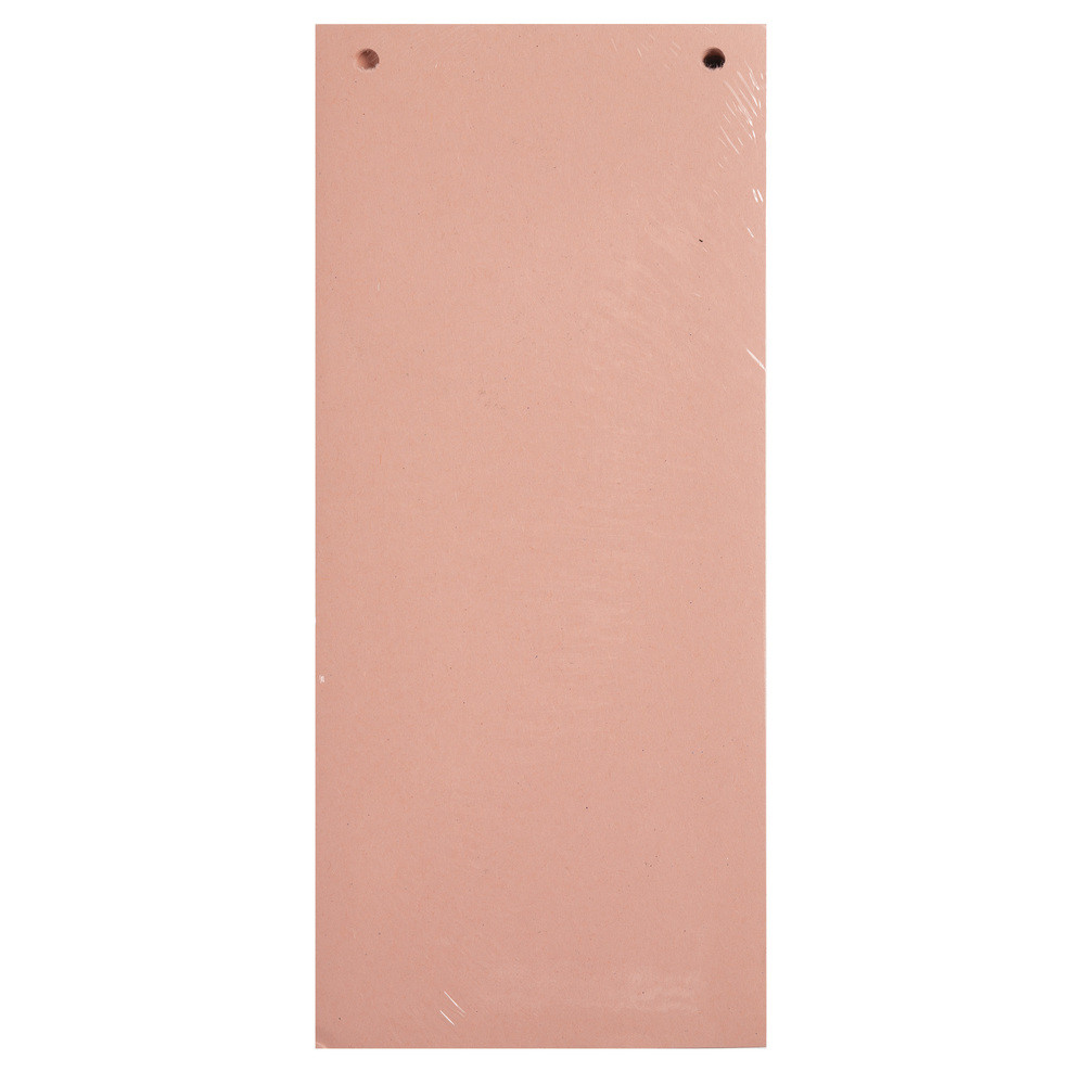 EXACOMPTA Paquet 100 fiches intercalaires horizontales unies perfores Forever - 105x240mm - Rose