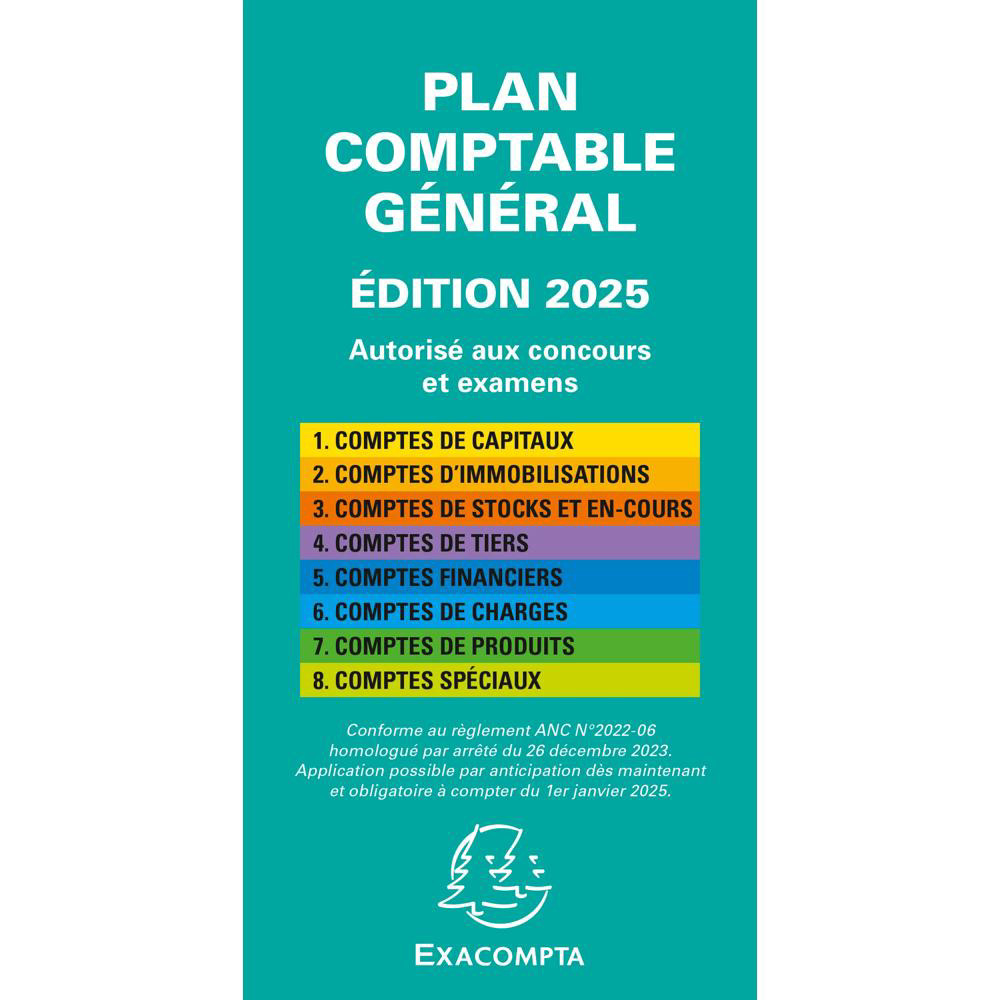 EXACOMPTA Plan comptable gnral avec couverture plastique 17,5x9cm