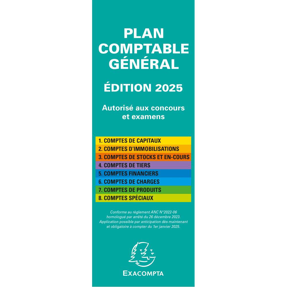 EXACOMPTA Plan comptable gnral accordon 19x7,5cm - Vert