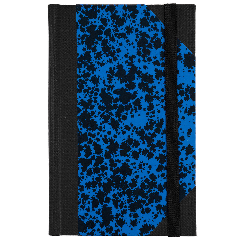 LE DAUPHIN Carnet Marbre 170x110, 192 pages lignes - Bleu