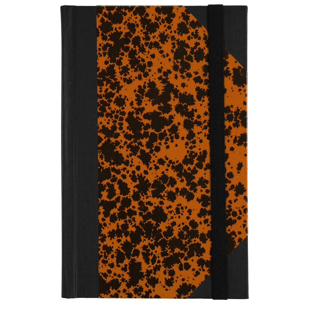 LE DAUPHIN Carnet Marbre 170x110, 192 pages lignes - Orange