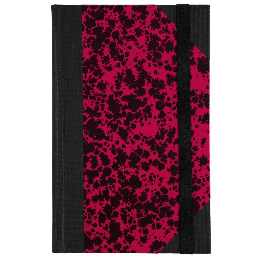 LE DAUPHIN Carnet Marbre 170x110, 192 pages lignes - Rouge