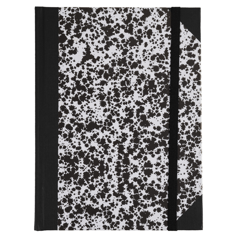 LE DAUPHIN Carnet Marbre 220x170, 192 pages lignes - Blanc