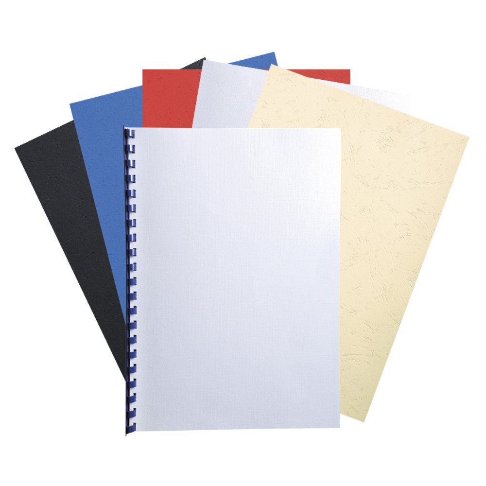 EXACOMPTA Paquet de 25 couvertures grain cuir pour reliure A4 - Couleurs assorties