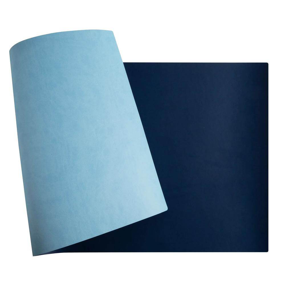 EXACOMPTA Sous main souple PU bicolore - 43x90cm - Marine/ciel