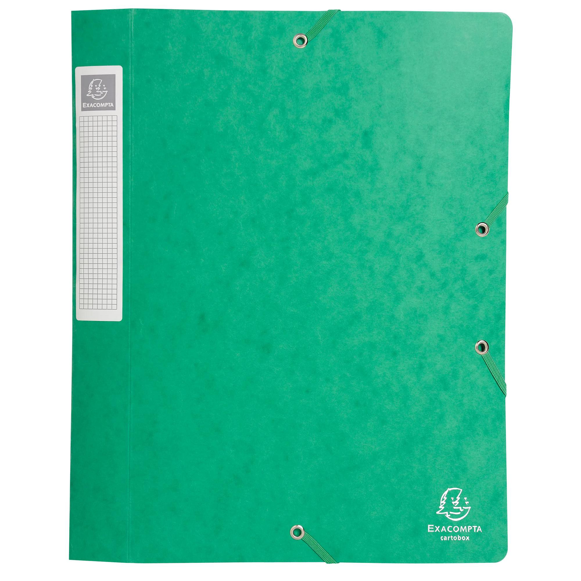EXACOMPTA Boite de classement Cartobox Dos 40mm Carte lustrée - A4 - Vert