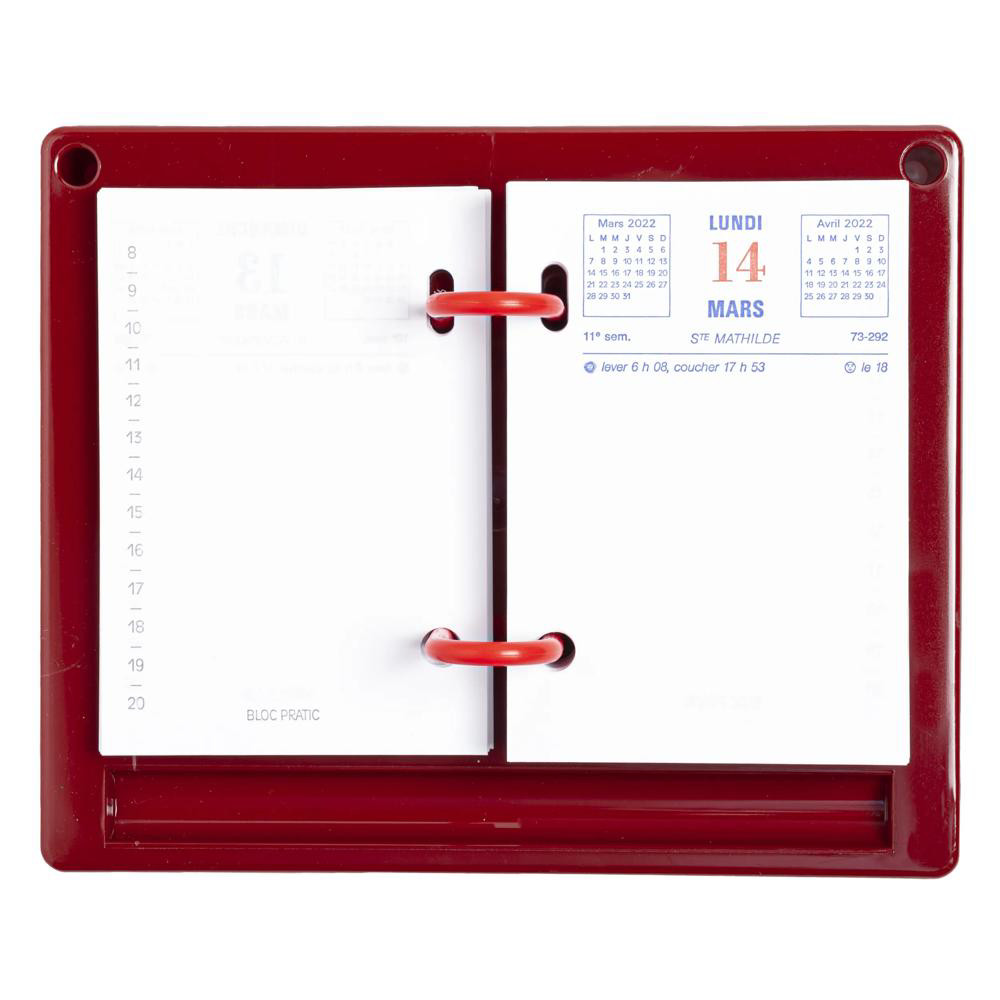 EXACOMPTA Socle en plastique bordeaux pour Bloc-pratic - Bordeaux