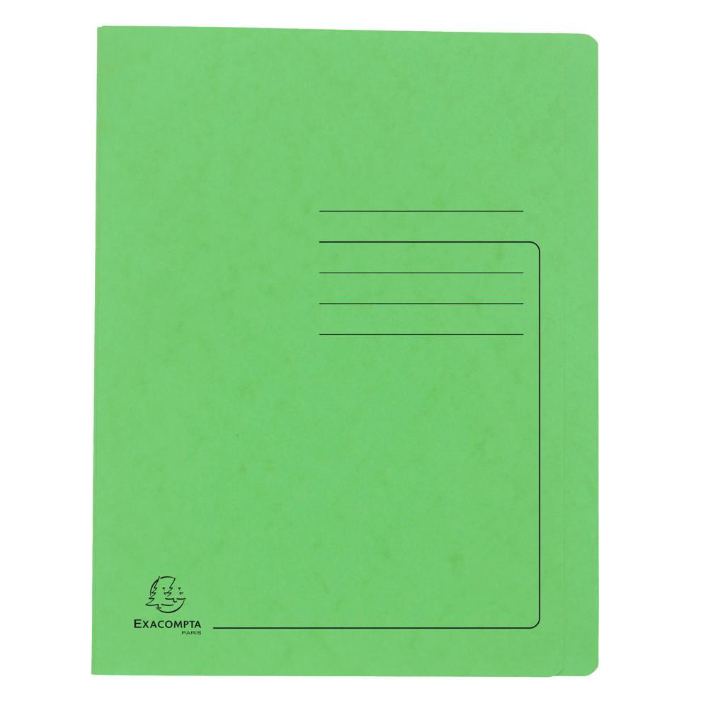 EXACOMPTA Chemise à lamelle carte lustrée 355gm2 - A4 - Tilleul