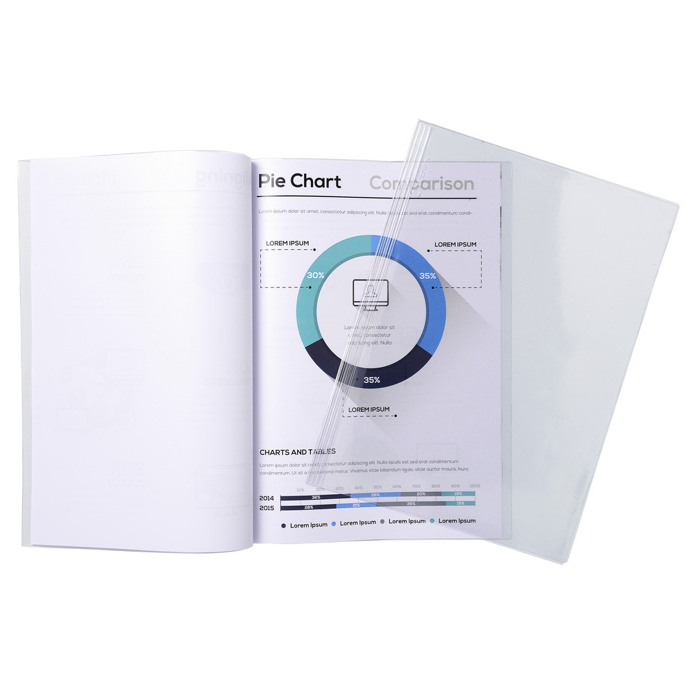 EXACOMPTA Sachet de 10 chemises de prsentation pour relier avec Serodo PVC lisse 20x100e - A4 - Cristal