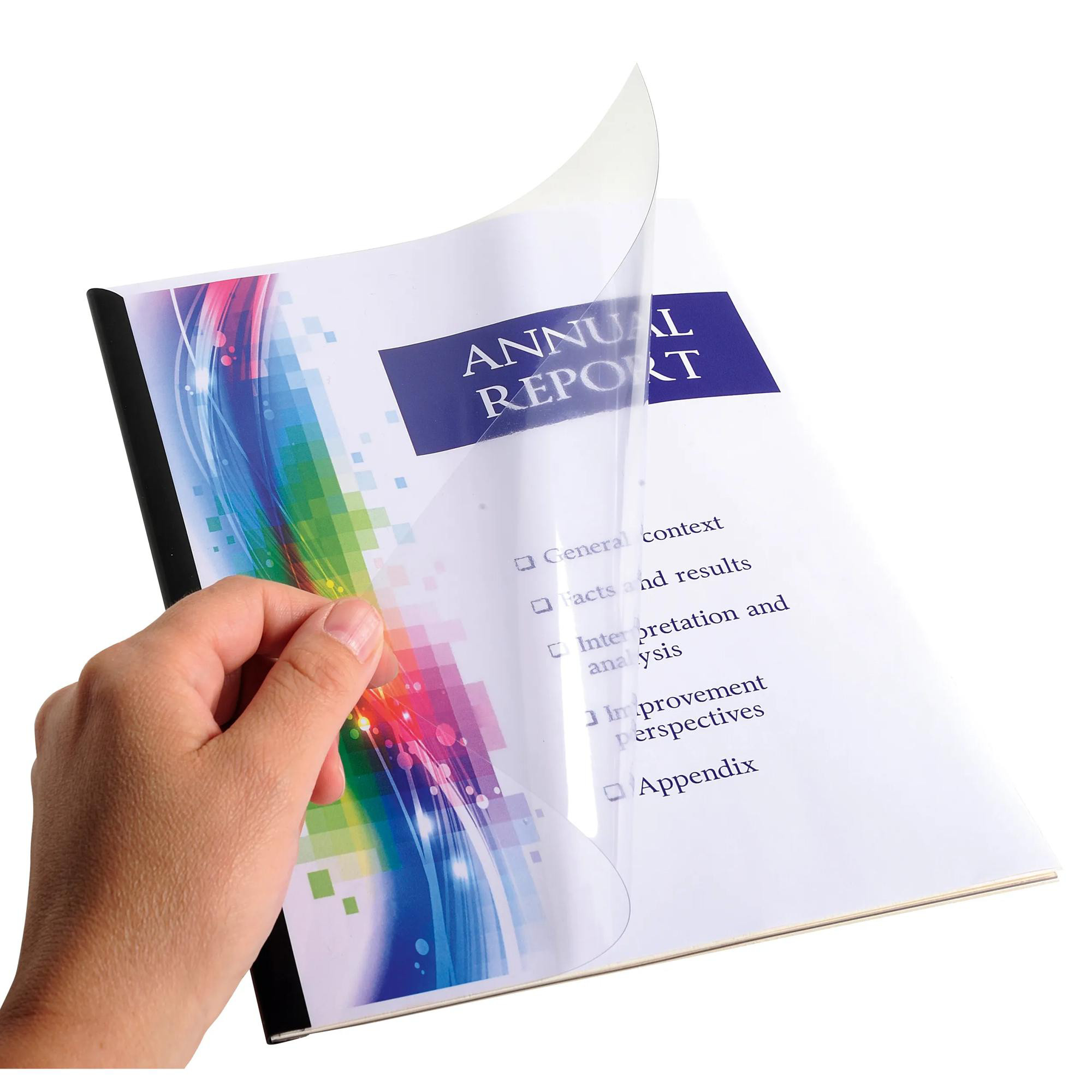 EXACOMPTA Kit de présentation Serodo pour relier jusqu'à 60 feuilles A4. - Bleu