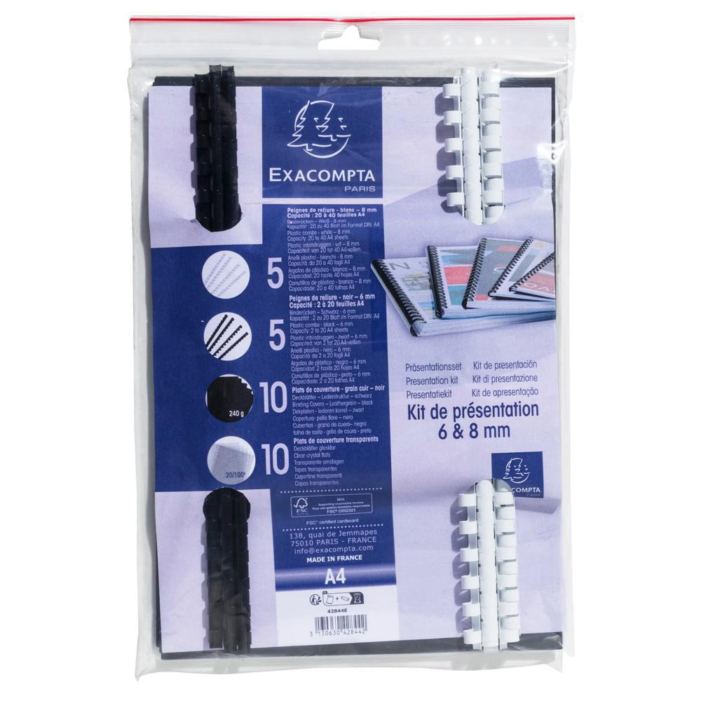 EXACOMPTA Kit de présentation reliures spiralées pour dossier de 10 à 40 feuilles A4 Autre - vue 2