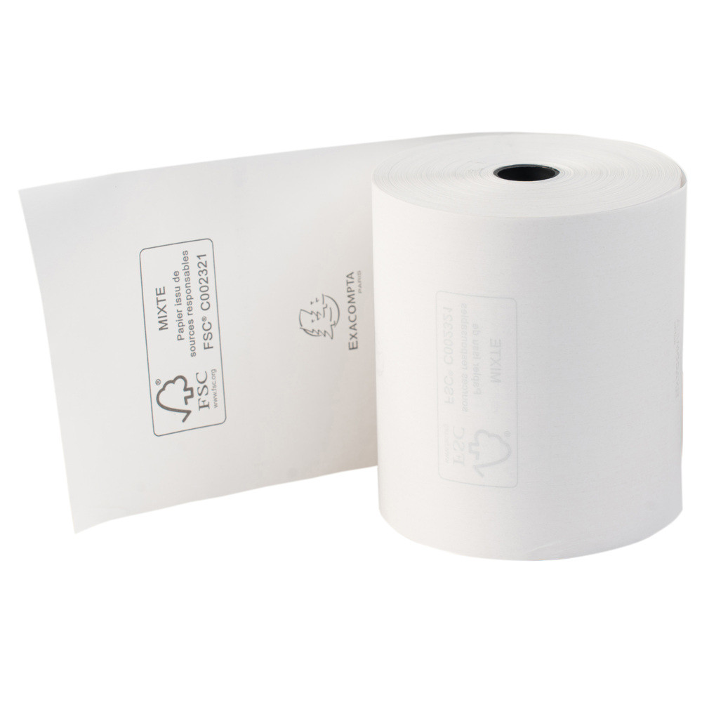 EXACOMPTA Bobine pour tickets de caisse 80x70mm - 72m - 1 pli thermique 48g/m2. - Blanc