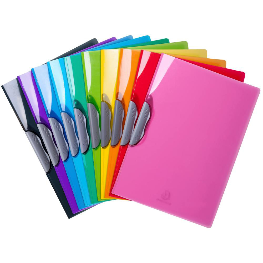 EXACOMPTA Chemise de prsentation Clip-Design Iderama PP - A4 - Couleurs assorties