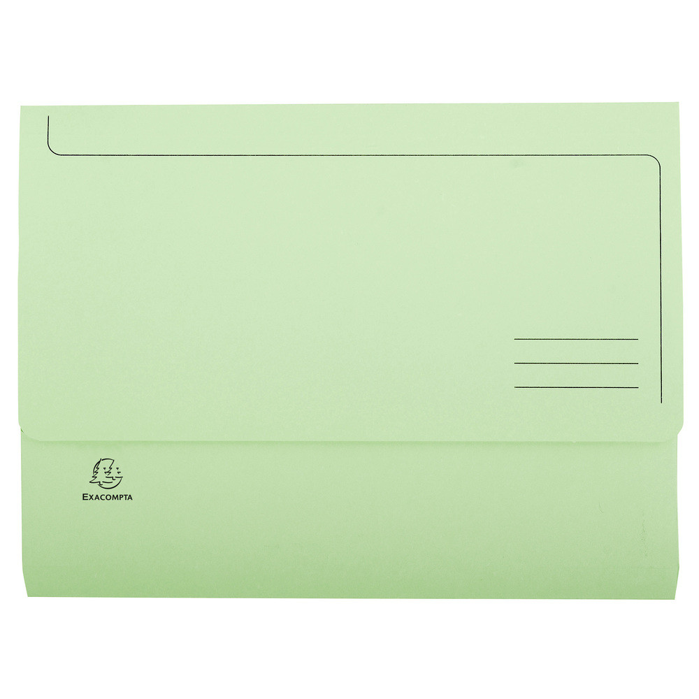 EXACOMPTA Paquet de 50 chemises poche SUPER 210 - 24,5x32,5cm - Vert clair