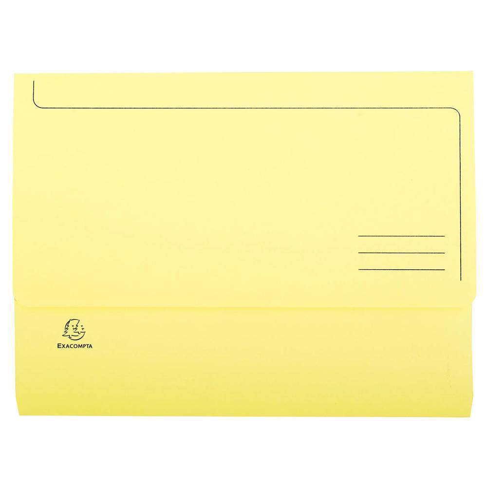 EXACOMPTA Paquet de 50 chemises poche SUPER 210 - 24,5x32,5cm - Canari