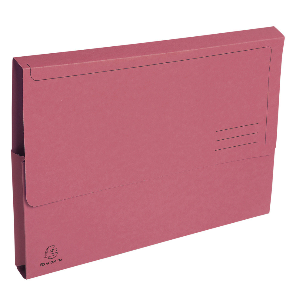 EXACOMPTA Paquet de 50 chemises poche coloris vifs Forever - 24,5x32,5cm - Rose