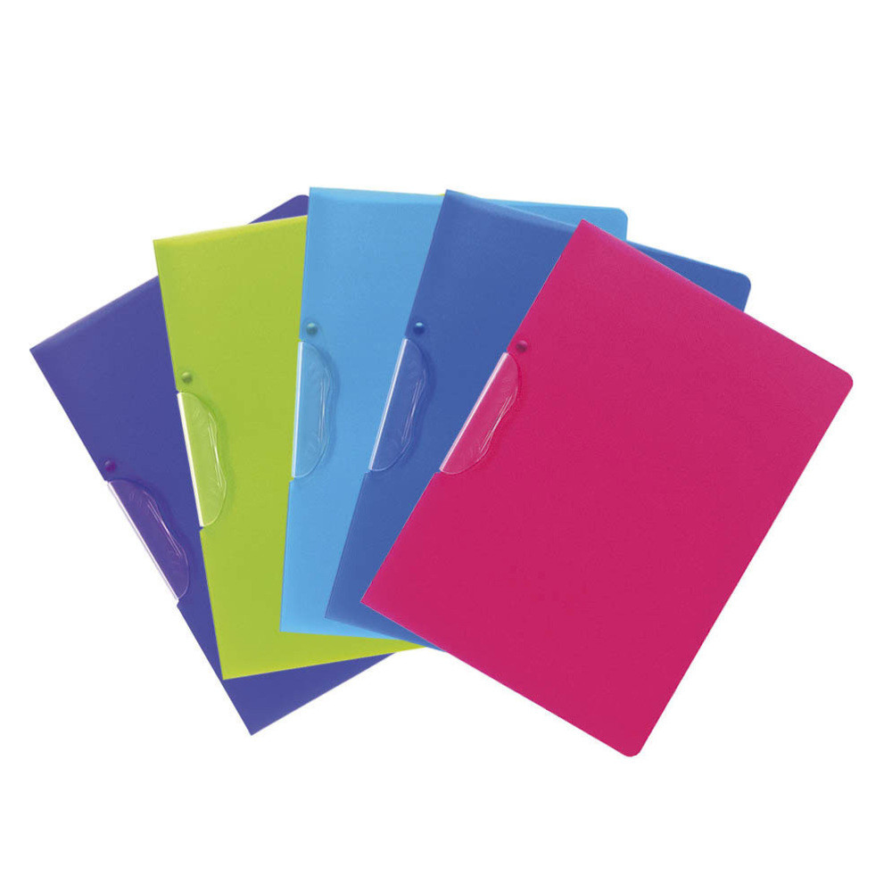 EXACOMPTA Chemise de prsentation polypropylne semi-rigide Clip Design - A4 - Couleurs assorties