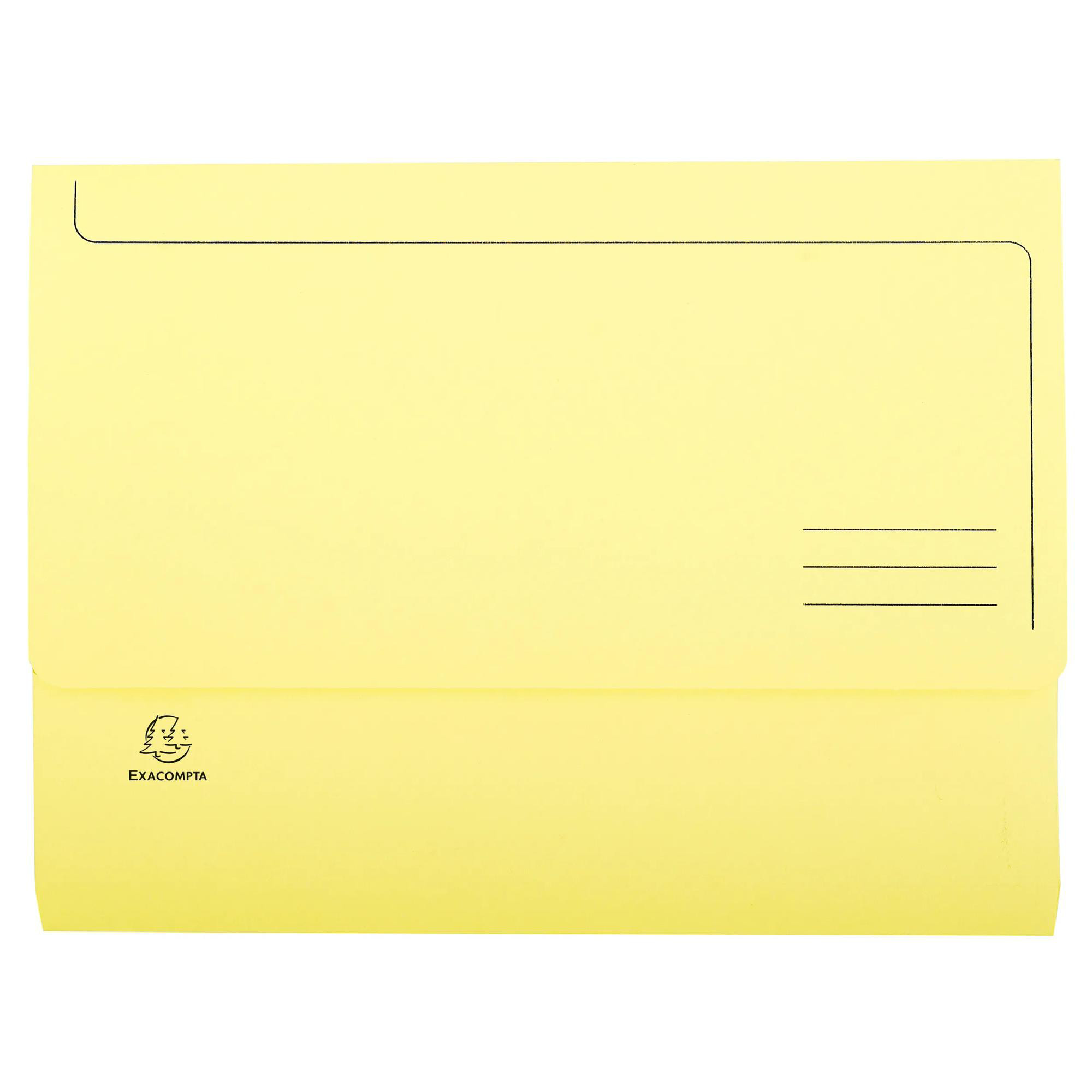 EXACOMPTA Paquet de 10 chemises poche SUPER 210 - 24x34cm - Canari