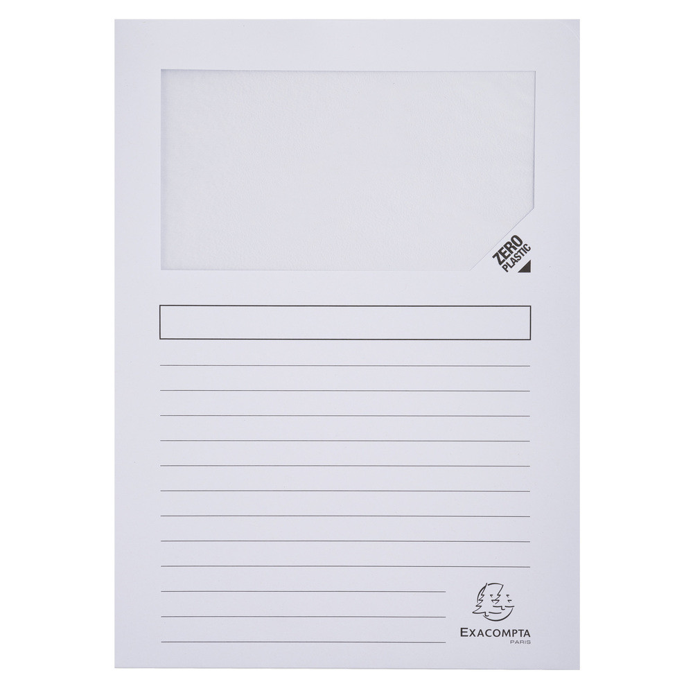 EXACOMPTA Paquet 50 chemises  fenetre Forever - 22x31cm - Couleurs assorties