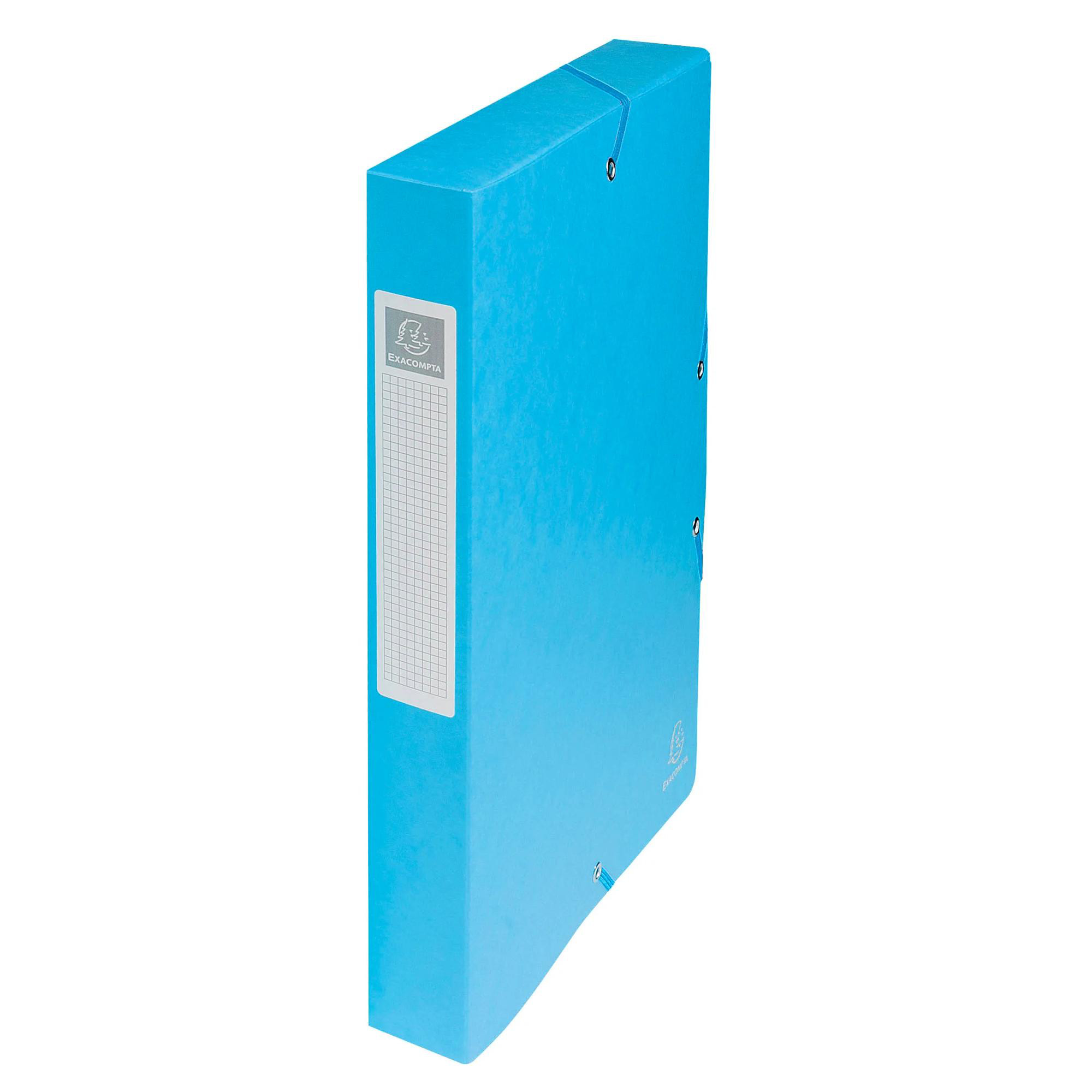 Exacompta Boite de classement Exabox Dos 40mm Carte lustrée - A4 Bleu - vue 2
