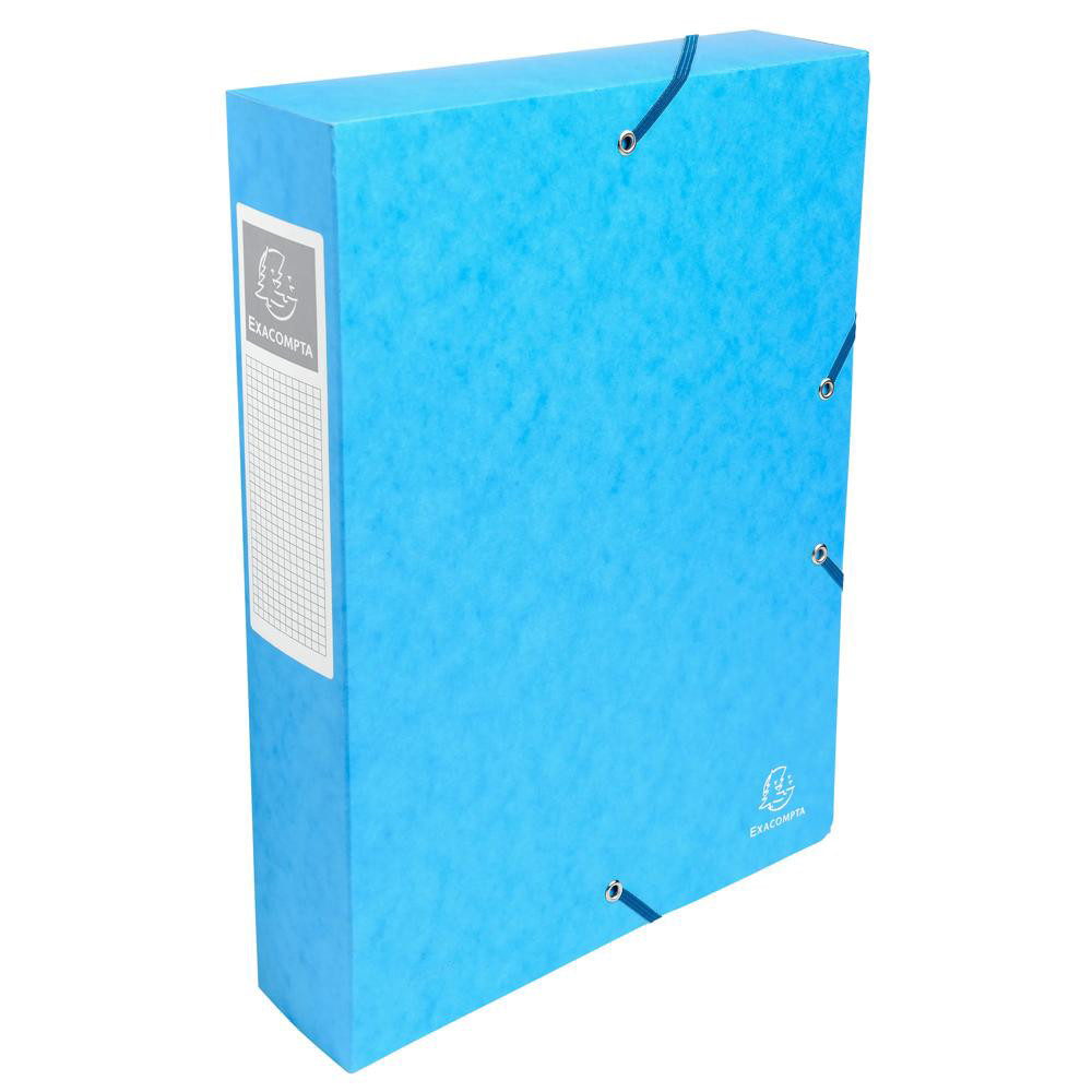 EXACOMPTA+Boite+de+classement+Exabox+Dos+60mm+Carte+lustree+-+A4+-+Turquoise