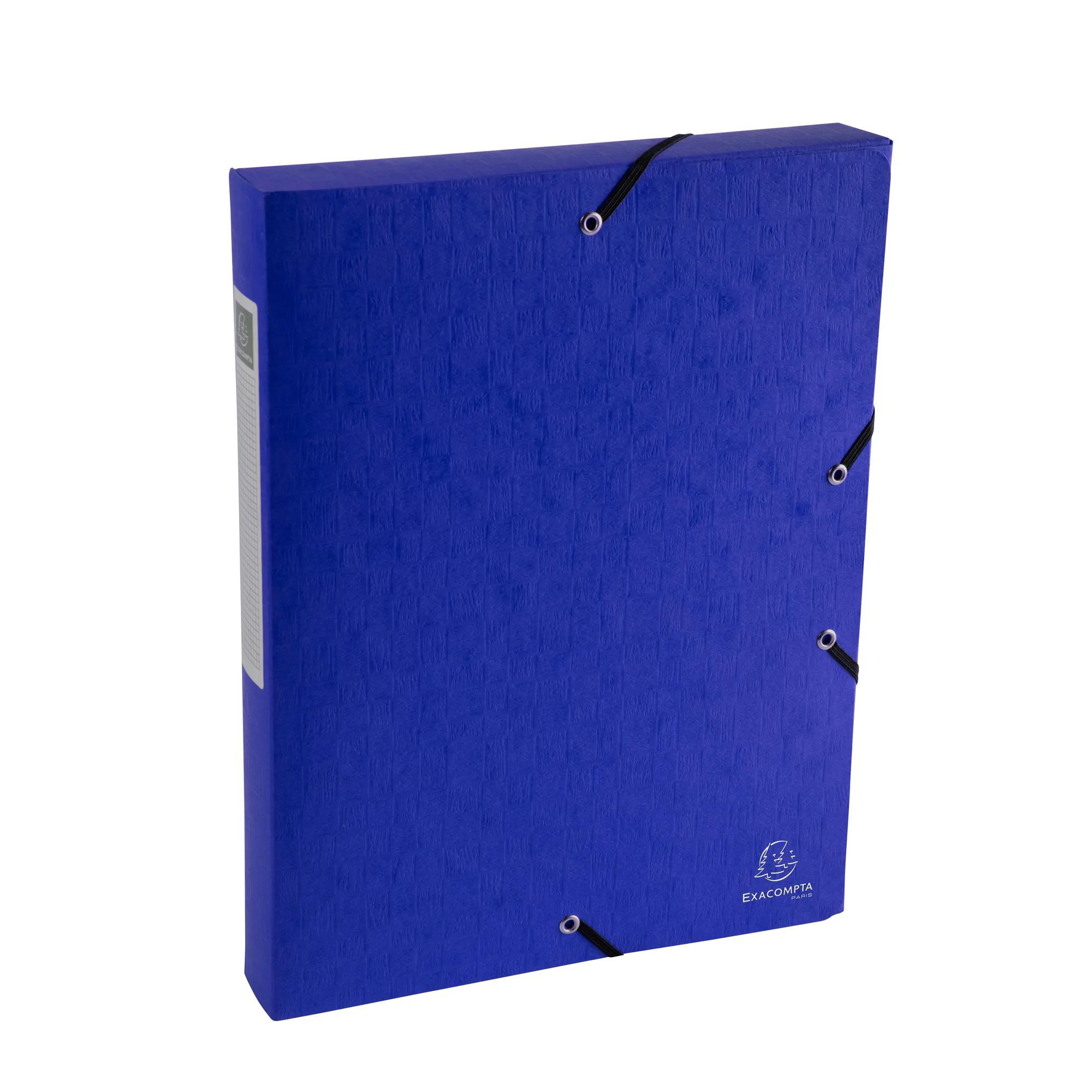 EXACOMPTA Boite de classement Exabox Dos 40mm Carte lustrée Scotten - A4 - Couleurs assorties