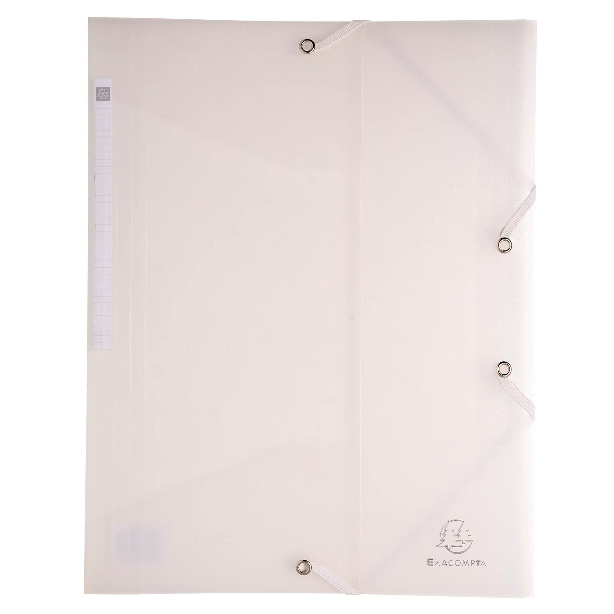 EXACOMPTA Chemise à élastique 3 rabats Polypropylène Chromaline - format pocket 12x16cm - Couleurs assorties