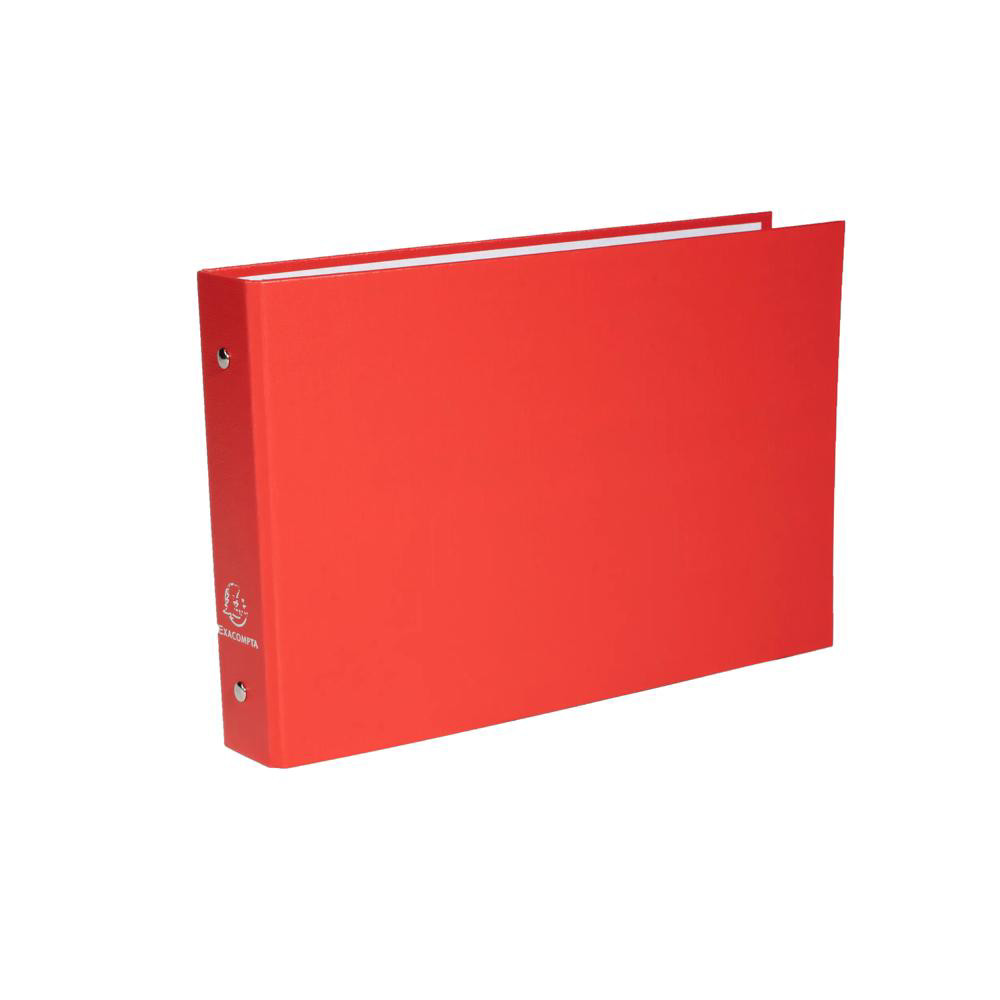 EXACOMPTA Classeur rembord polypropylne avec intercalaires pour fiches bristol 148x210 2 anneaux 25mm - Couleurs assorties