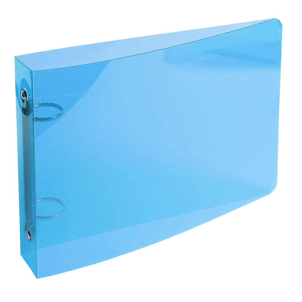 EXACOMPTA Classeur pour fiches bristol 100x150 2 anneaux 25mm polypropylne Crystal colours - Couleurs assorties