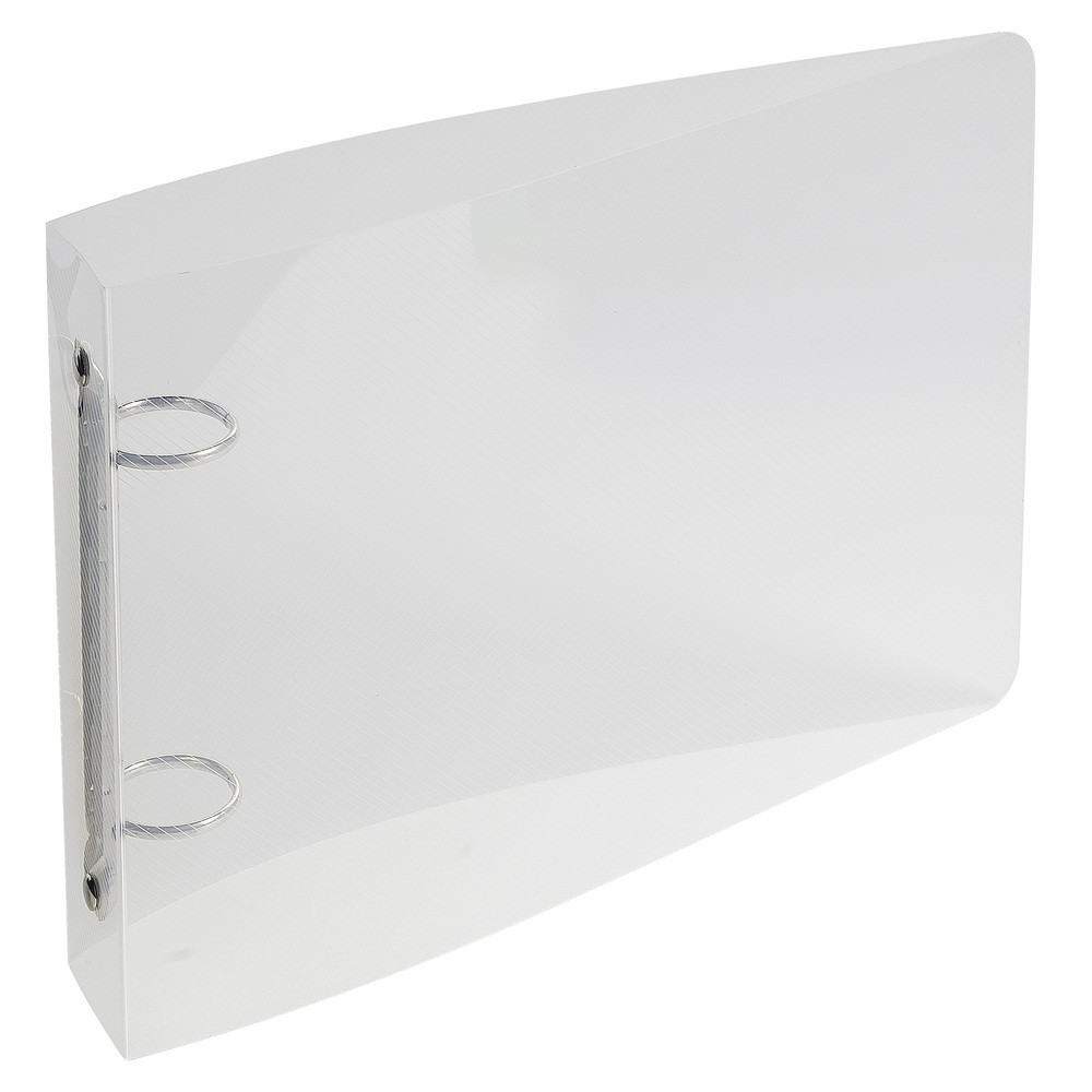 EXACOMPTA Classeur pour fiches bristol 125x200 2 anneaux 25mm polypropylne Crystal colours - Cristal