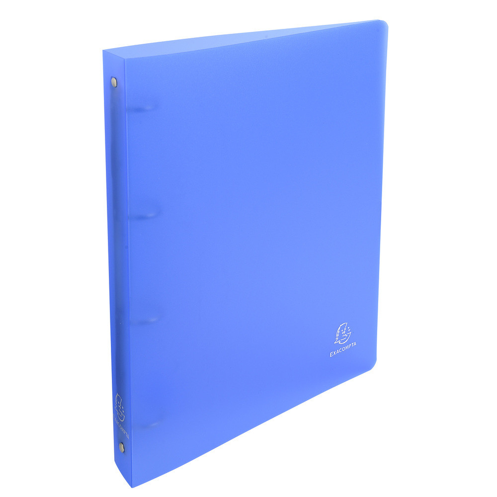 EXACOMPTA Classeur 4 anneaux 30 mm polypropylne Chromaline - A4 maxi - Bleu